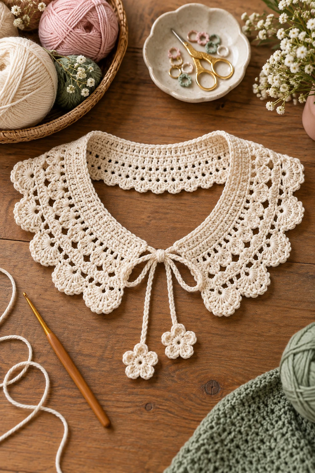 Crochet Collar for Instant Style — mode crochet style outfit