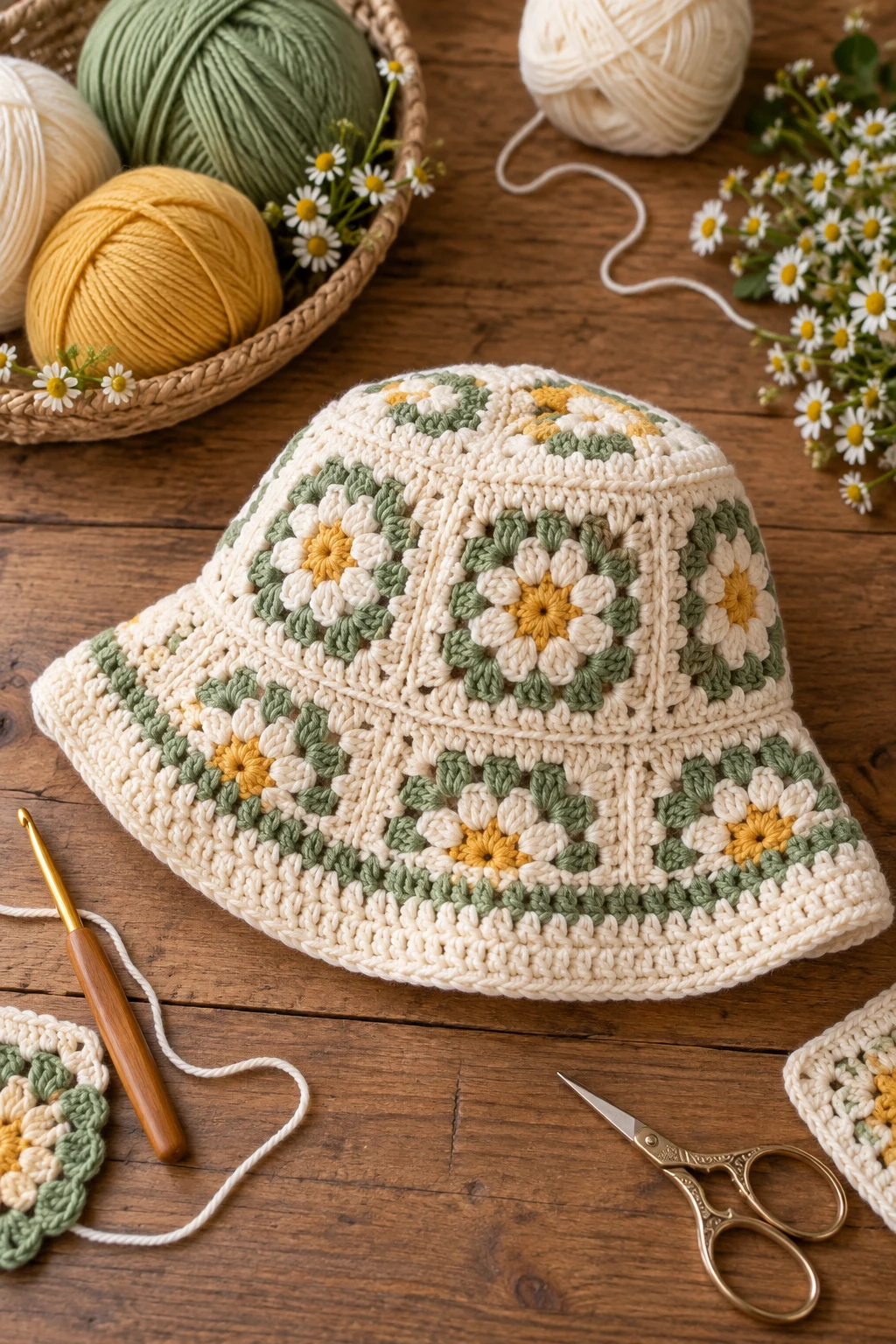 Crochet Bucket Hat — mode crochet style outfit
