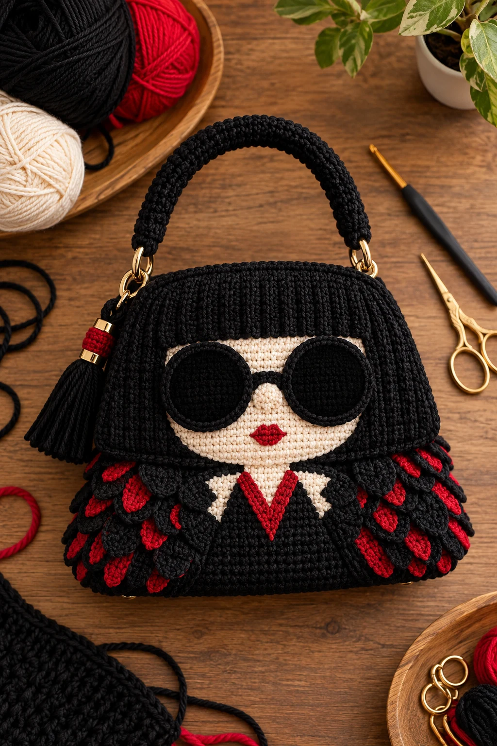 Edna Mode-Inspired Mini Bag — mode crochet style outfit