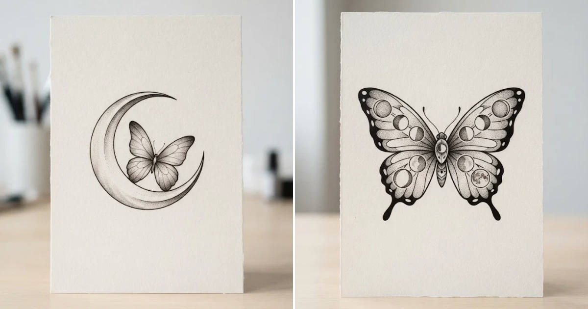 Moon butterfly tattoo: 15 Top Tattoo Ideas for 2026 moon butterfly tattoo