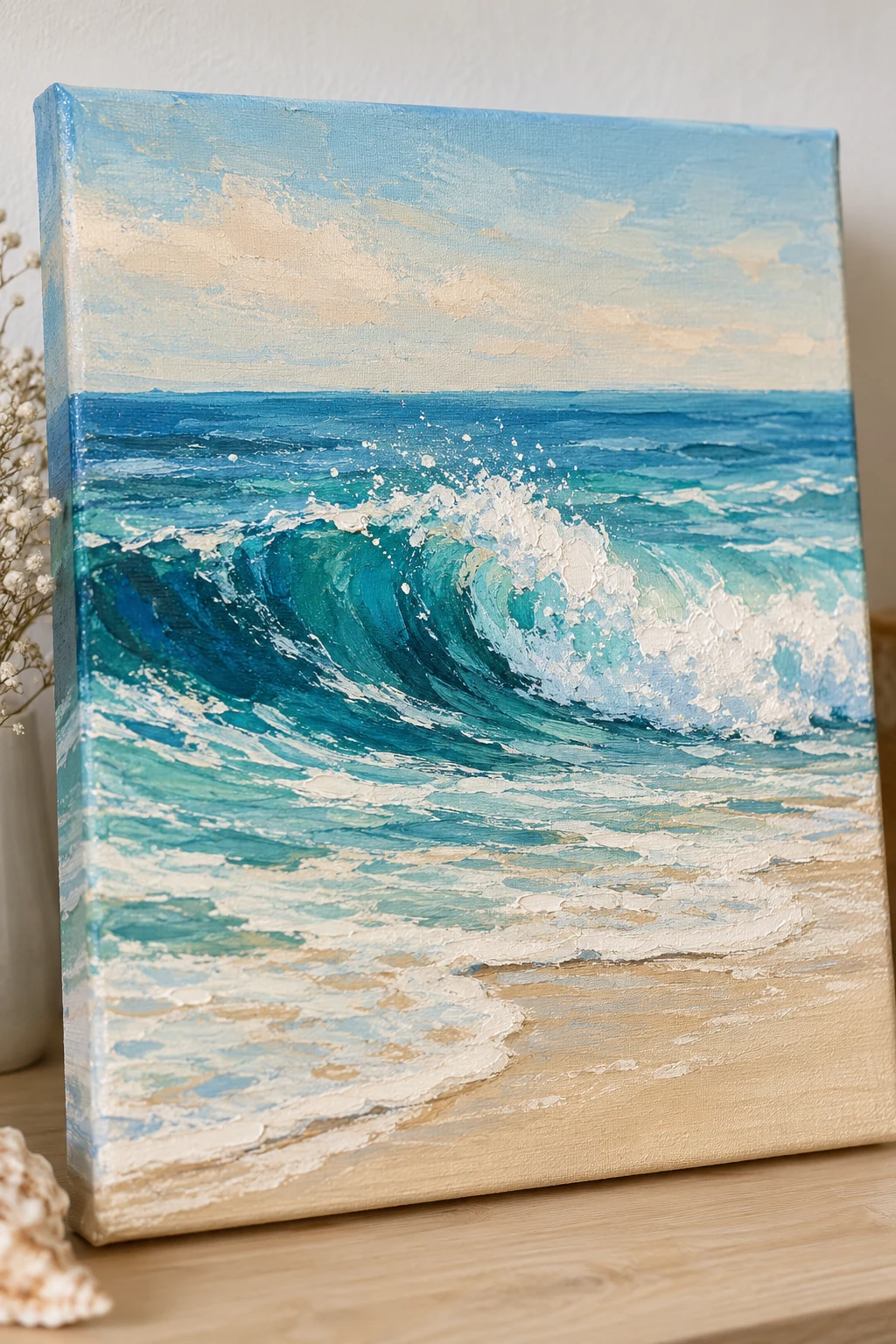 Nalu Wave-Painted Canvas — nalu