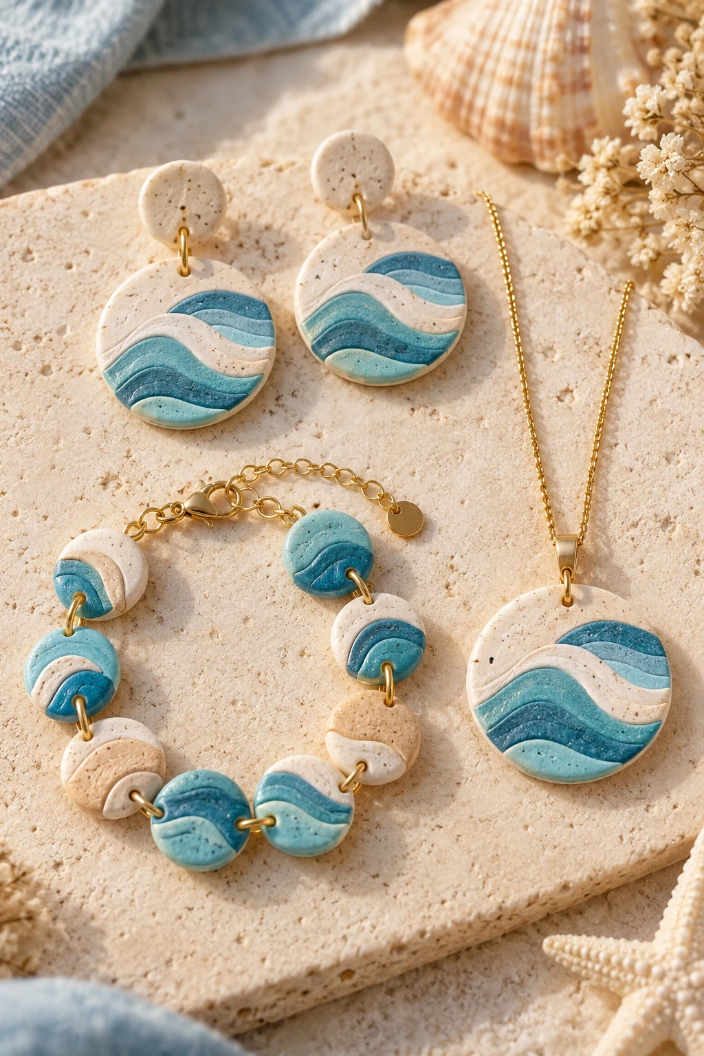 Nalu Wave-Patterned Clay Jewelry — nalu