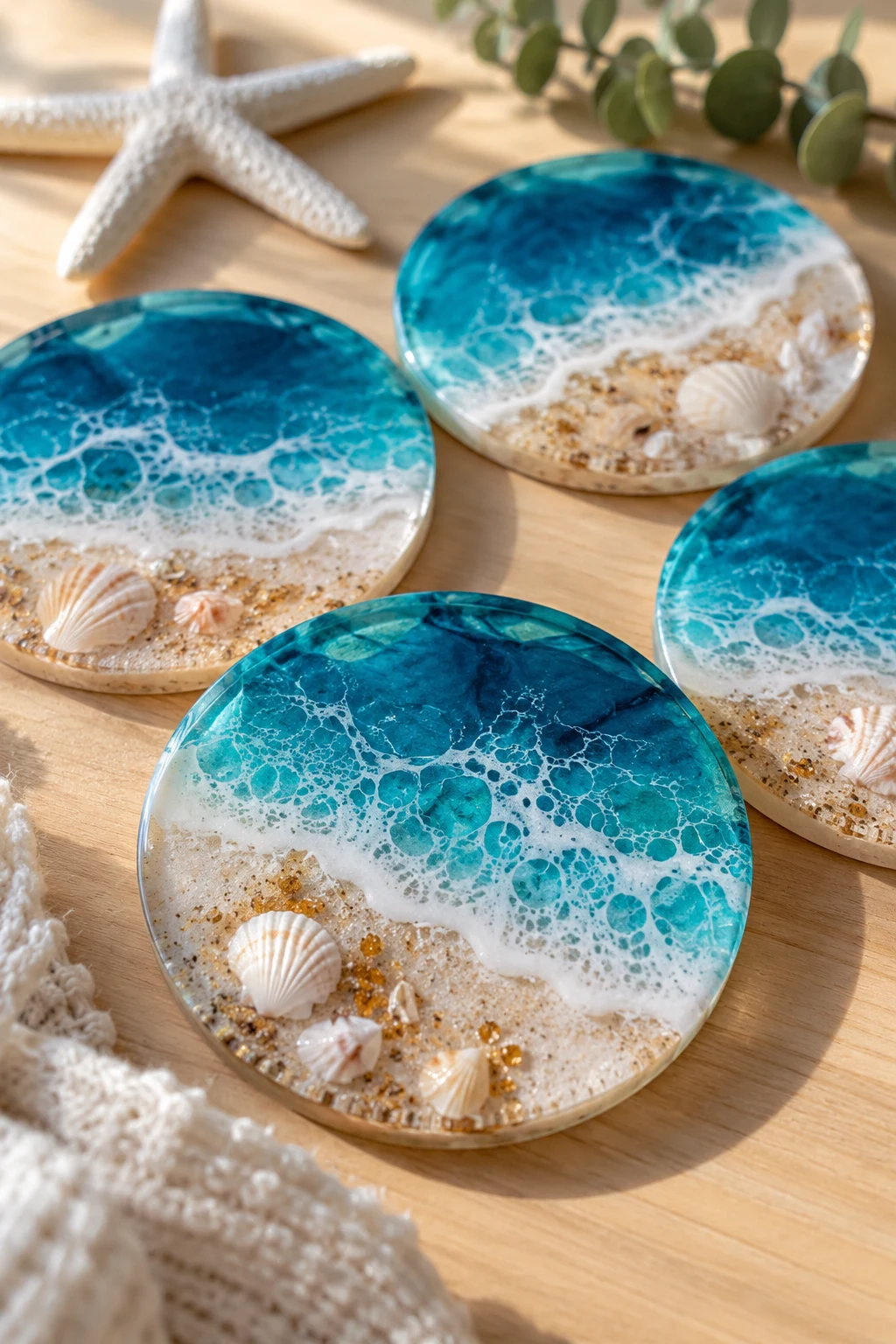 Nalu Resin Ocean Coasters — nalu