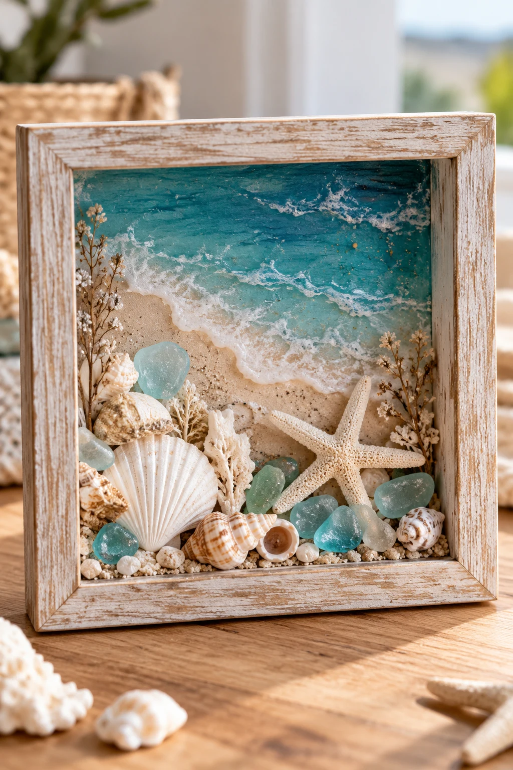 Nalu Beach Memory Shadow Box — nalu