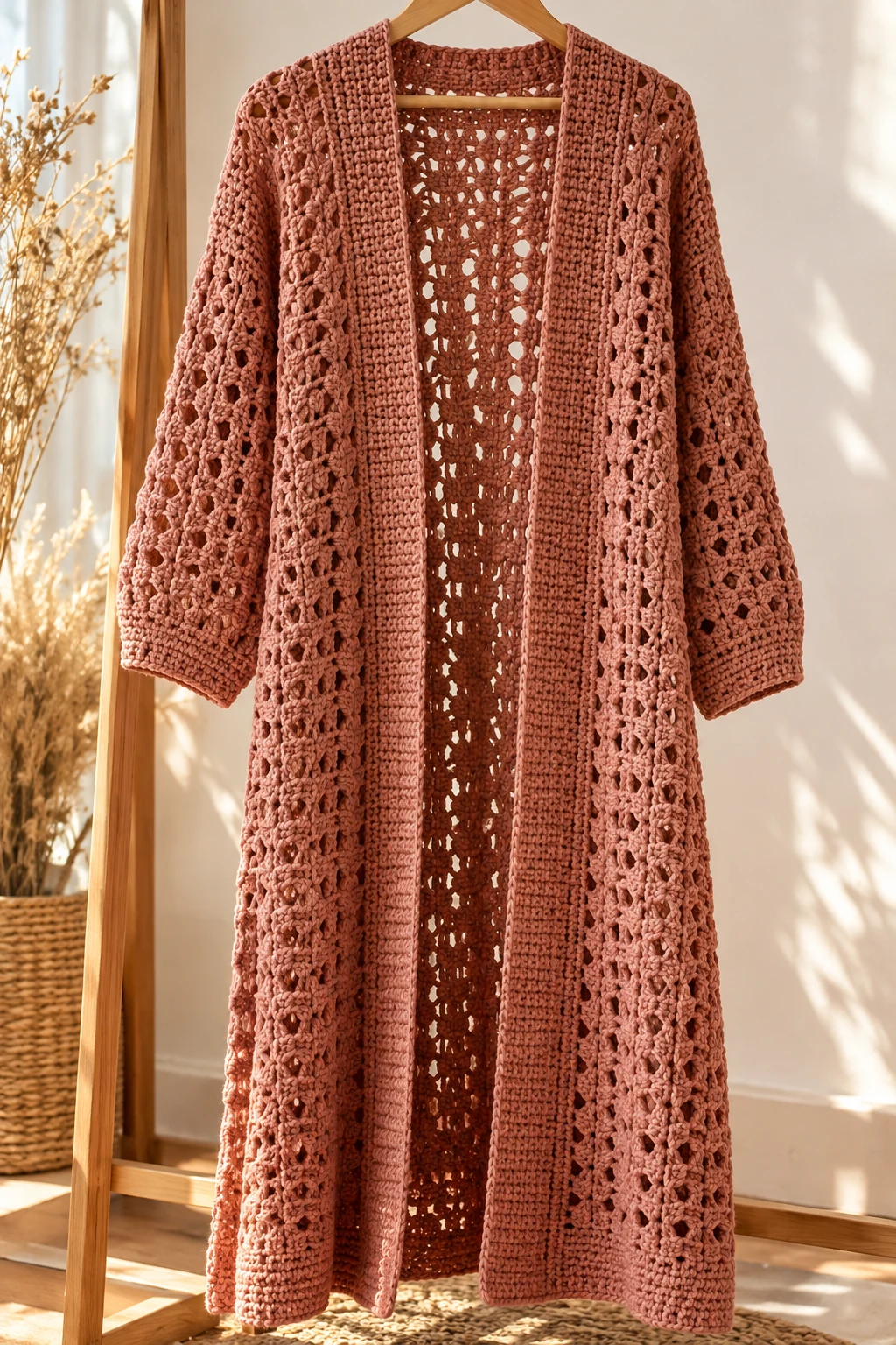 The Longline Duster One Piece Cardigan Crochet — one piece cardigan crochet style outfit