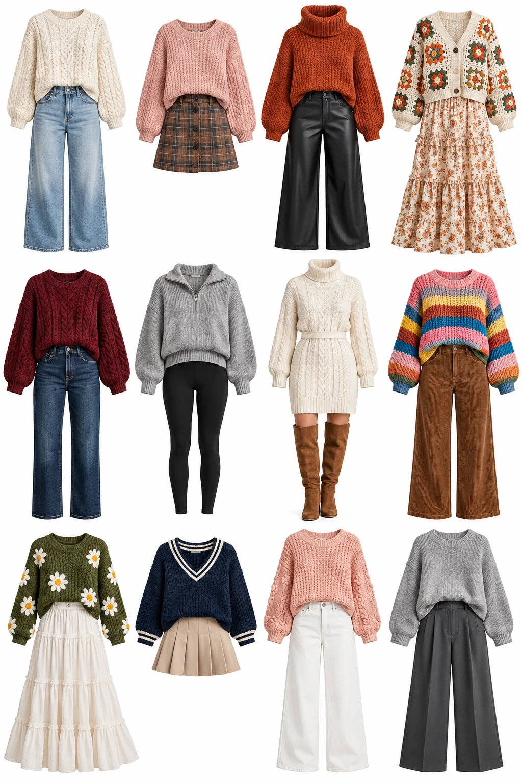 Shop: outfits with knitted sweaters best sellers