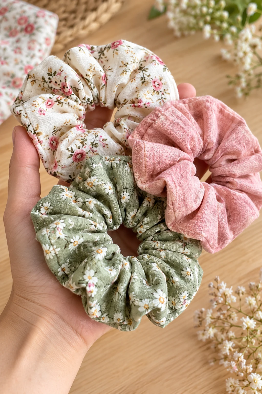 The Easy Fabric Scrunchies — patron couture facile