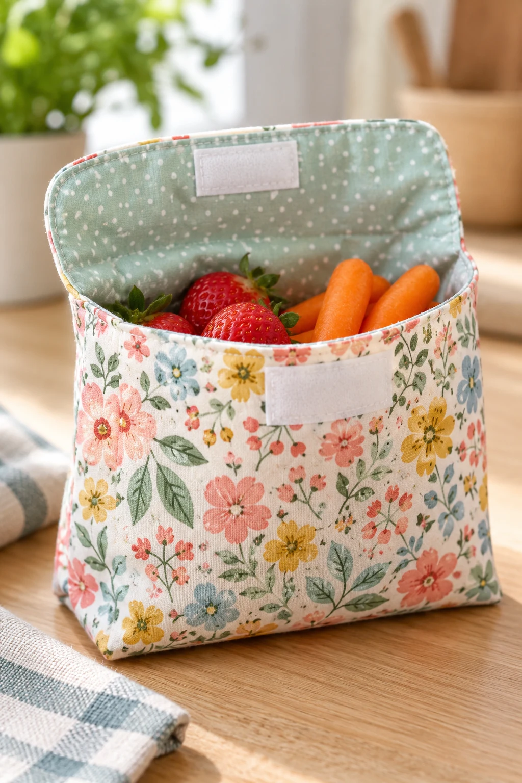 The Reusable Fabric Snack Bag — patron couture facile
