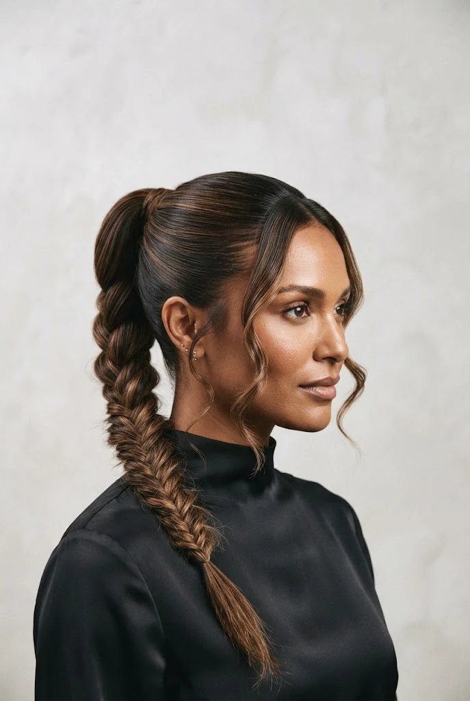 Elegant Braided Ponytail — peinados aesthetic elegantes style outfit