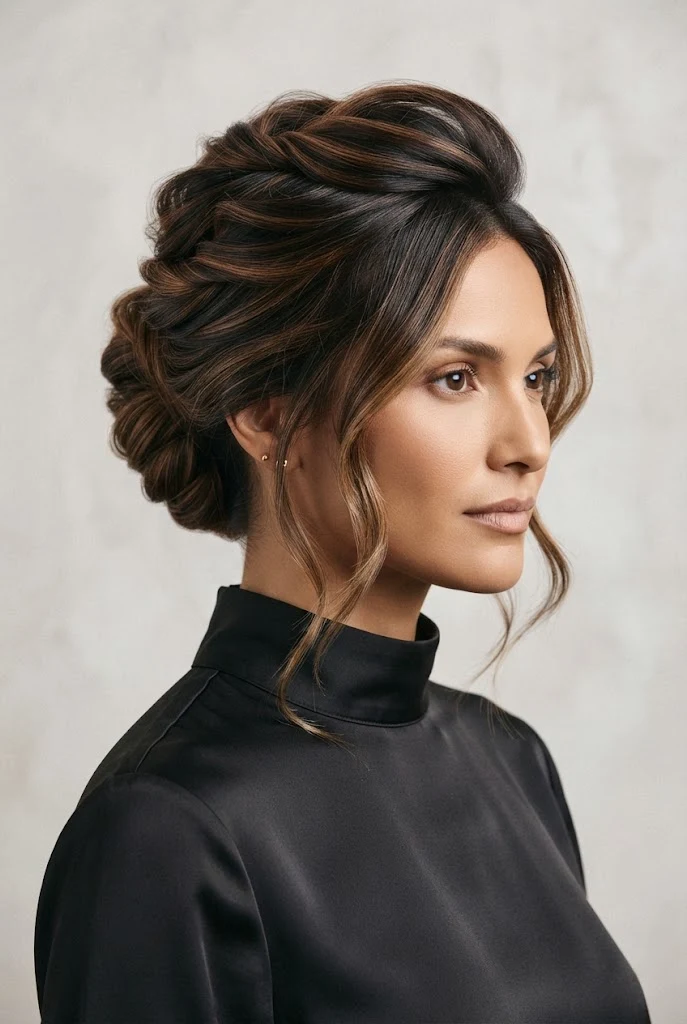 Twisted French Twist with Volume — peinados agarrados elegantes style outfit