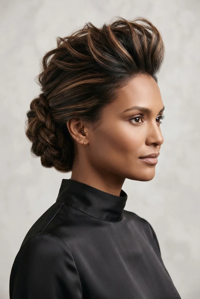 Textured Crown Pompadour Updo — peinados agarrados elegantes style outfit