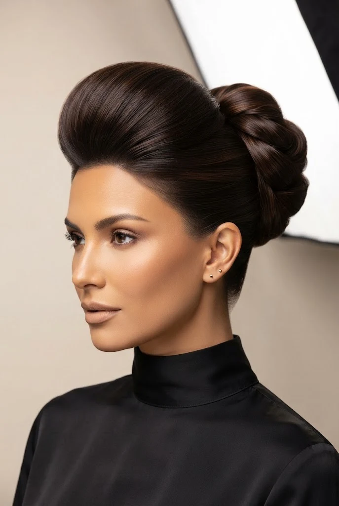 Puffed Pompadour High Updo — peinados altos elegantes style outfit
