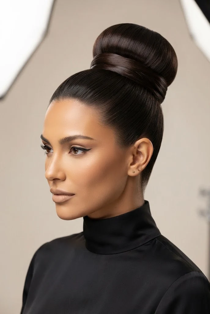 Sleek Ballerina Bun with a Wrap — peinados altos elegantes style outfit