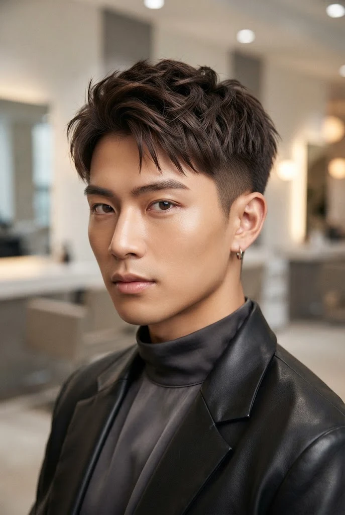 Casual Textured Crop for Men â peinados asiaticos cabello corto style outfit