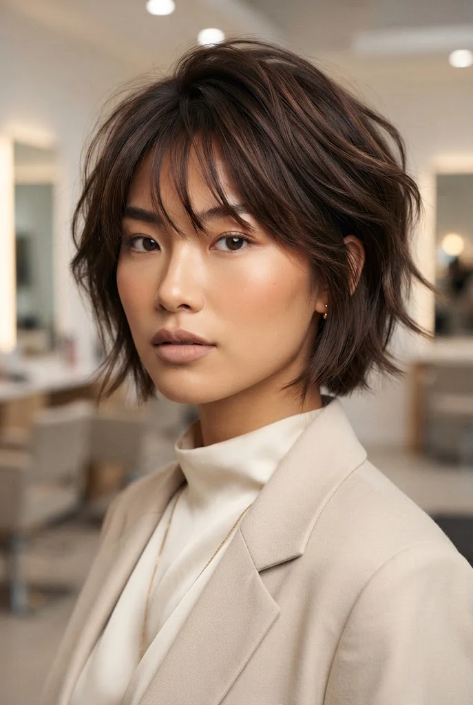 Aesthetic Soft Grunge Short Layers â peinados asiaticos cabello corto style outfit