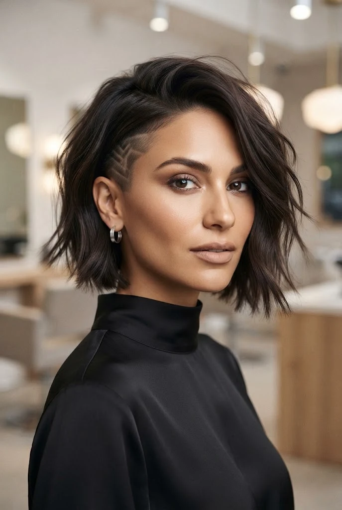 Edgy Undercut Peekaboo Crop â peinados cabello bob corto style outfit