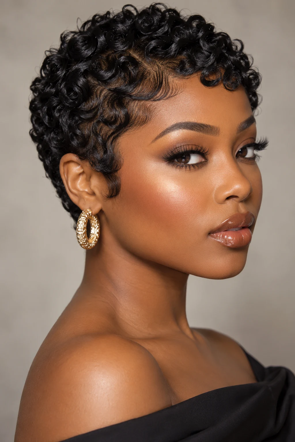Finger-Coiled Pixie — PEINADOS CABELLO CORTO AFRO style outfit