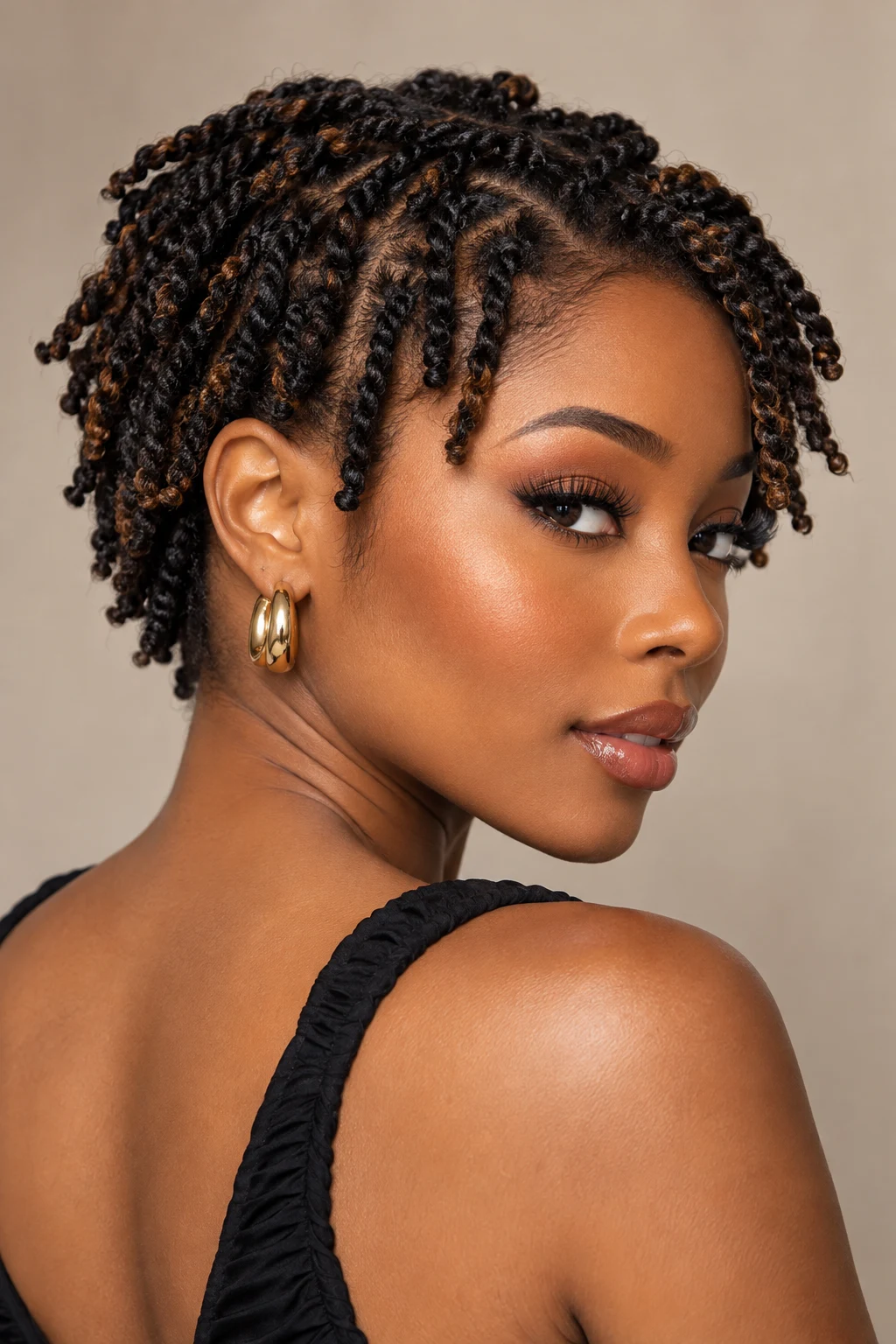 Mini Two-Strand Twists — PEINADOS CABELLO CORTO AFRO style outfit