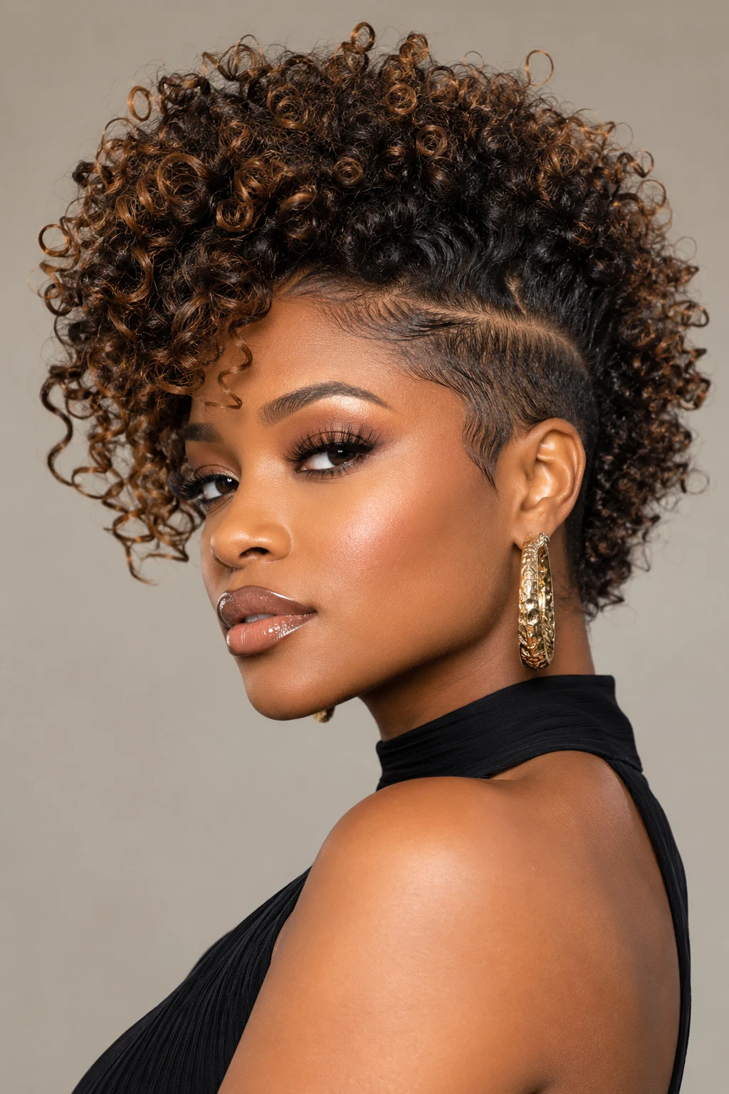 Curly Faux Hawk — PEINADOS CABELLO CORTO AFRO style outfit