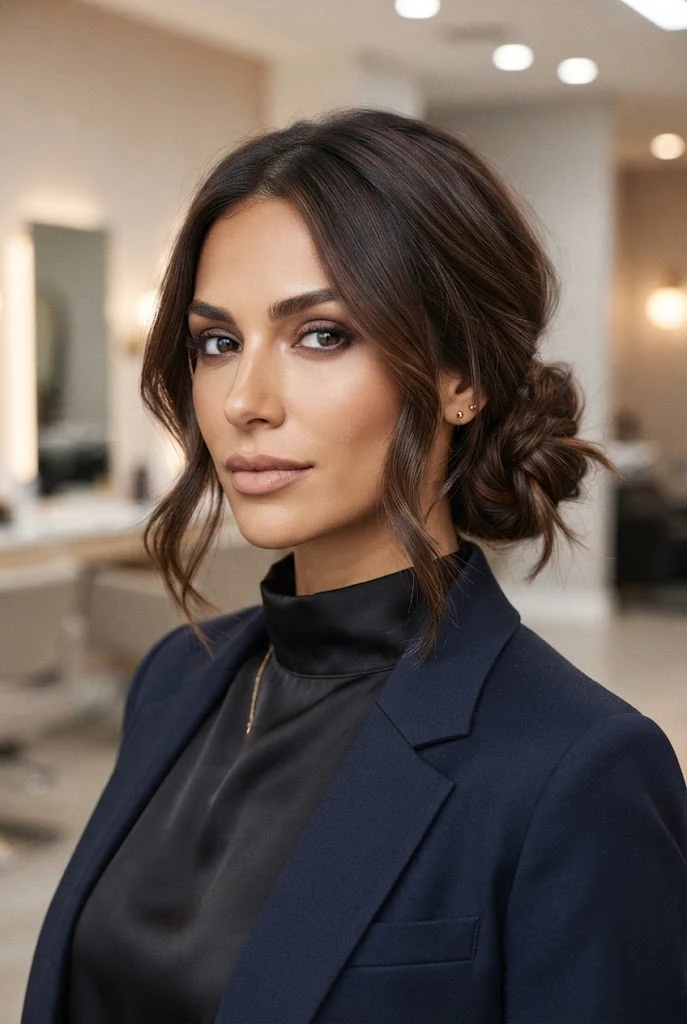 The Messy Low Knot for Bobs â peinados cabello corto chongo style outfit