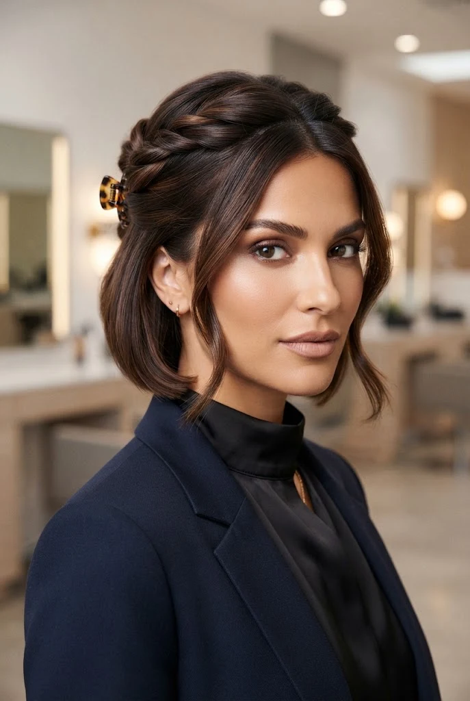 Clasp Claw Clip Mini Twist â peinados cabello corto chongo style outfit