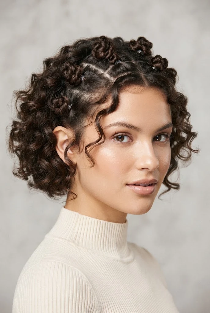 Layered Bob with Multiple Mini Chonguitos — peinados cabello corto chonguitos style outfit