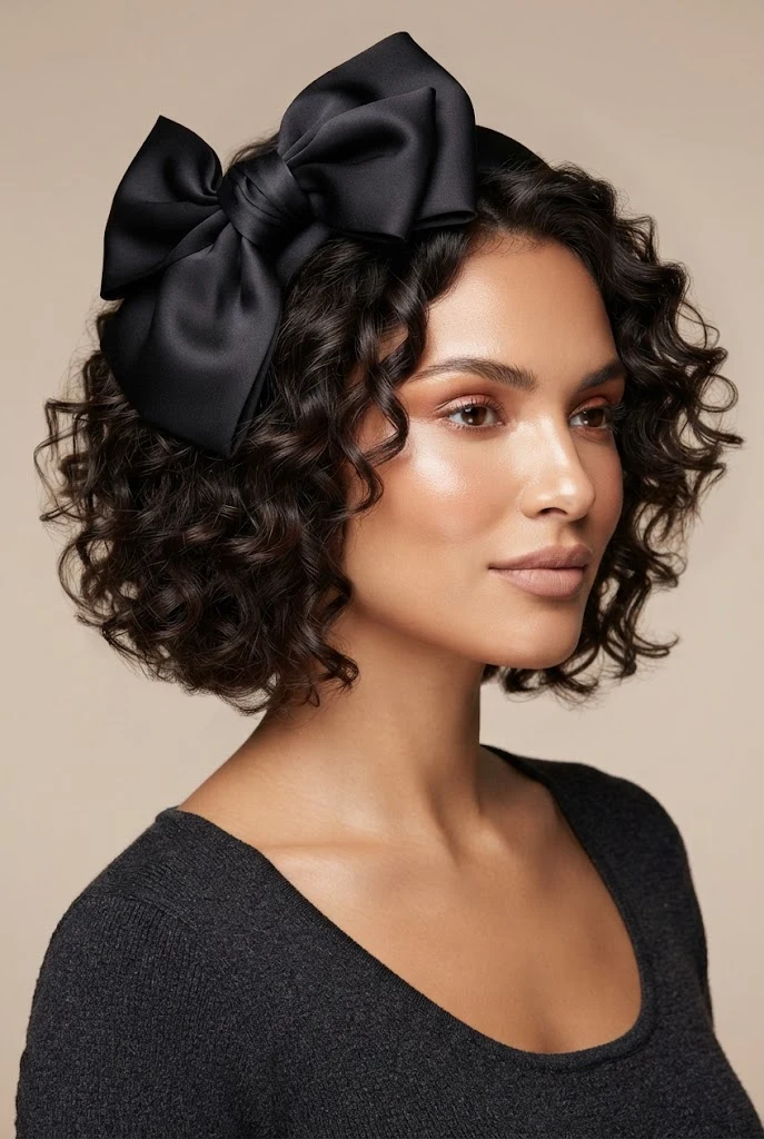 Oversized Statement Bow Diadema — peinados cabello corto diadema style outfit