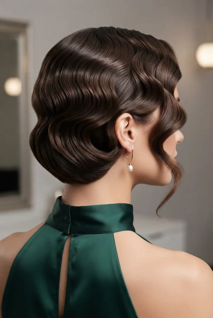 Sleek Brushed-Back Wet-Look Pixie — peinados cabello corto elegantes fiesta style outfit