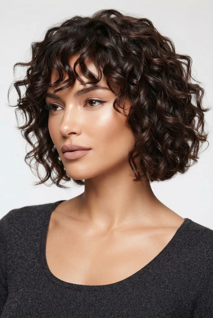Finger-Scrunched Curls with Shine Serum — peinados cabello corto esponjado style outfit