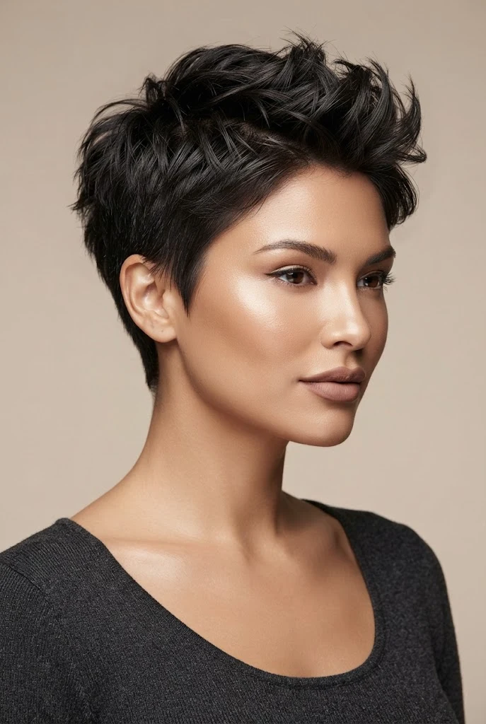 Textured Tapered Cut with Matte Paste — peinados cabello corto esponjado style outfit