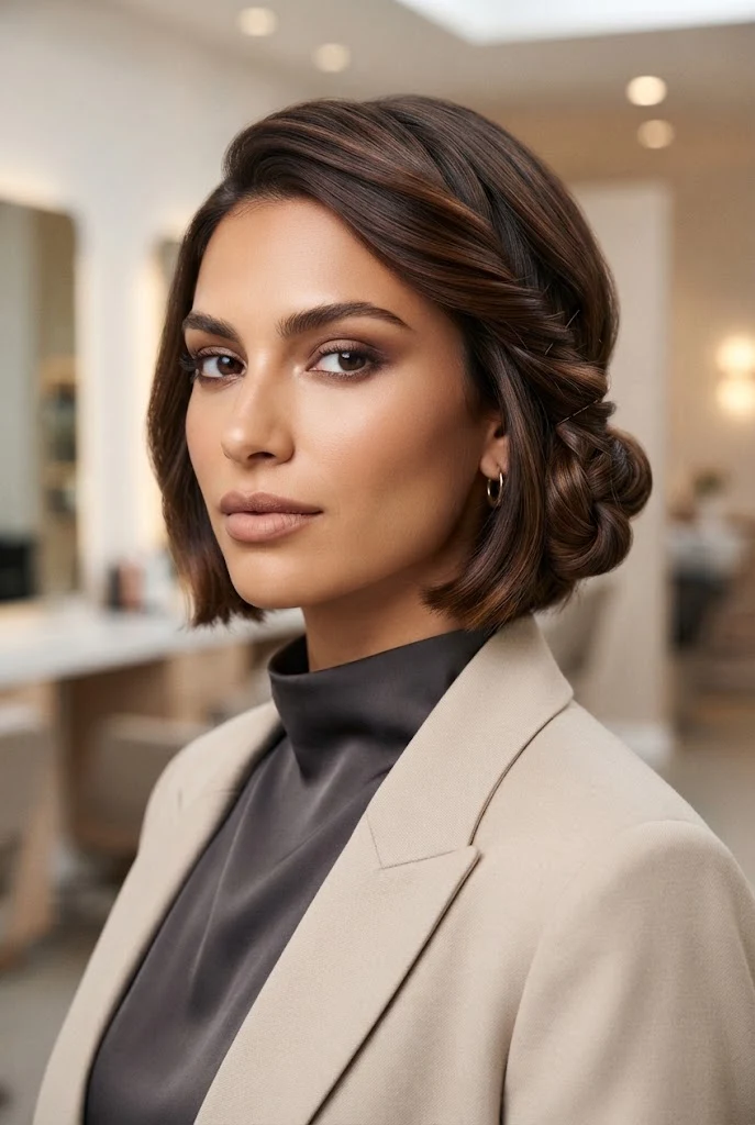 The 5-Minute Twisted Mini Chongo — peinados cabello corto recogido escuela style outfit