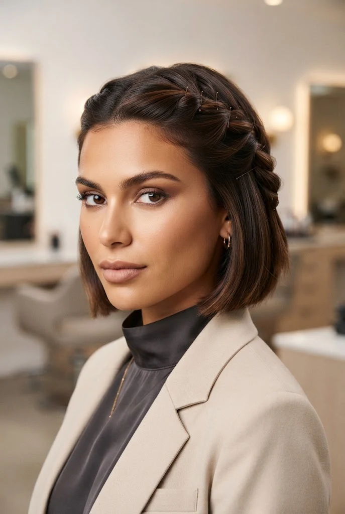 Quick Double Twist School Updo — peinados cabello corto recogido escuela style outfit