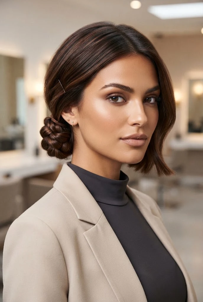 Sporty Low Knot for Physical Education — peinados cabello corto recogido escuela style outfit