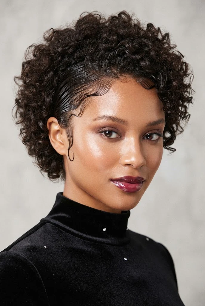Sleek Wet-Look Curls for Evening Galas — PEINADOS CABELLO CORTO RIZADO FIESTAS style outfit