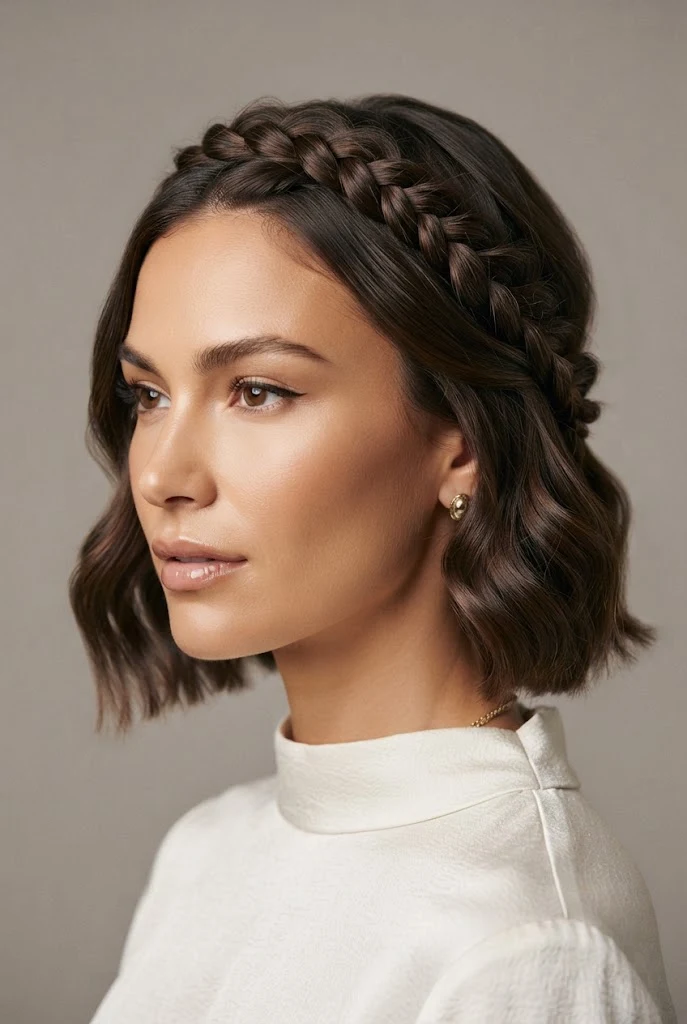 Crown-Wrapping Side Dutch Braid — peinados cabello corto trenzas de lado style outfit