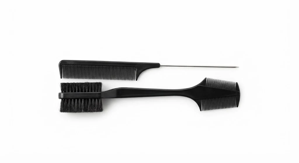 Beauty Town Rat Tail Comb and Edge Brush Set