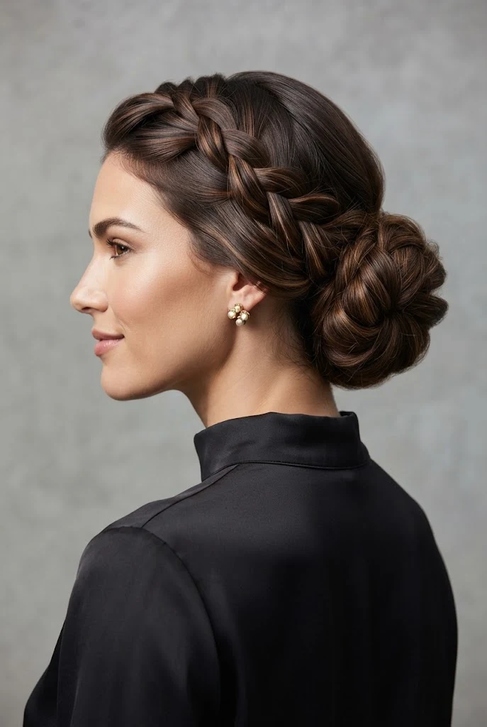 The Waterfall Braided Bun — peinados chongos elegantes style outfit