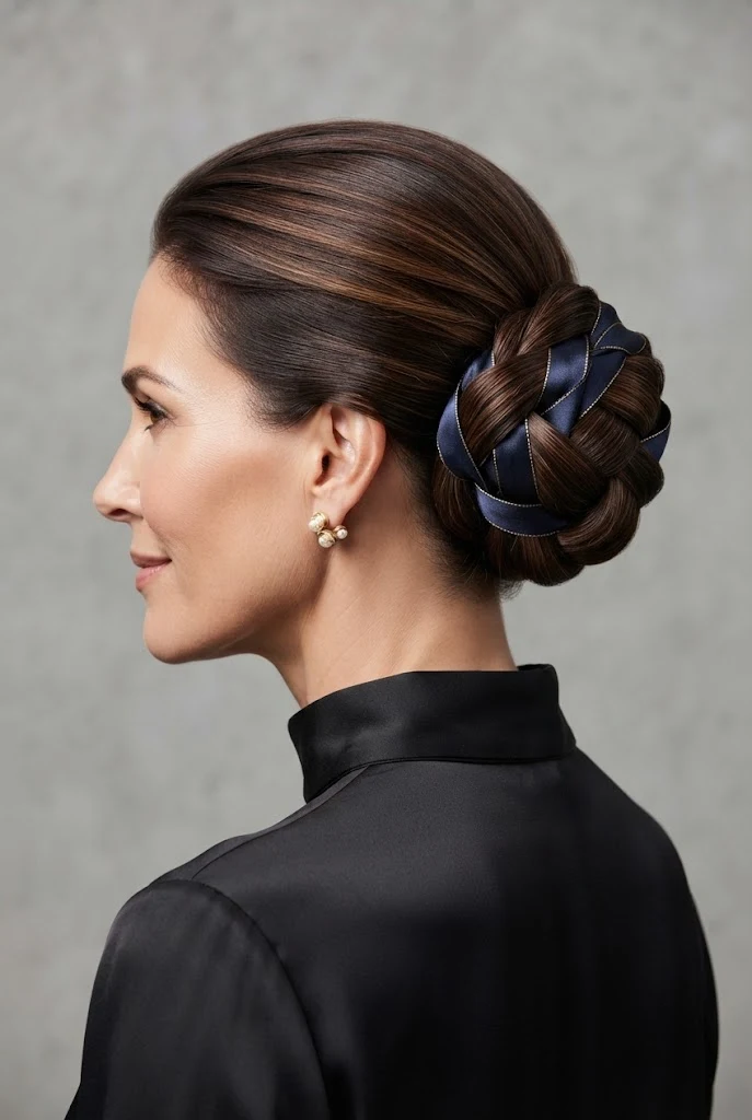 The Interlocked Ribbon Bun — peinados chongos elegantes style outfit