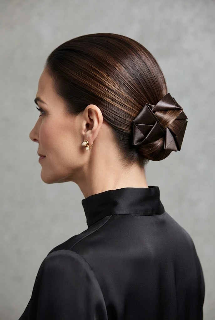 The Sculpted Origami Knot — peinados chongos elegantes style outfit