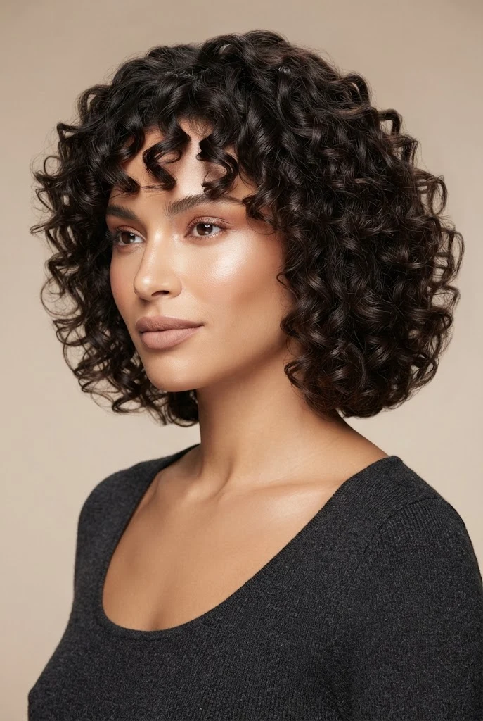 Diffused High-Definition Ringlets — peinados con cabello chino corto style outfit