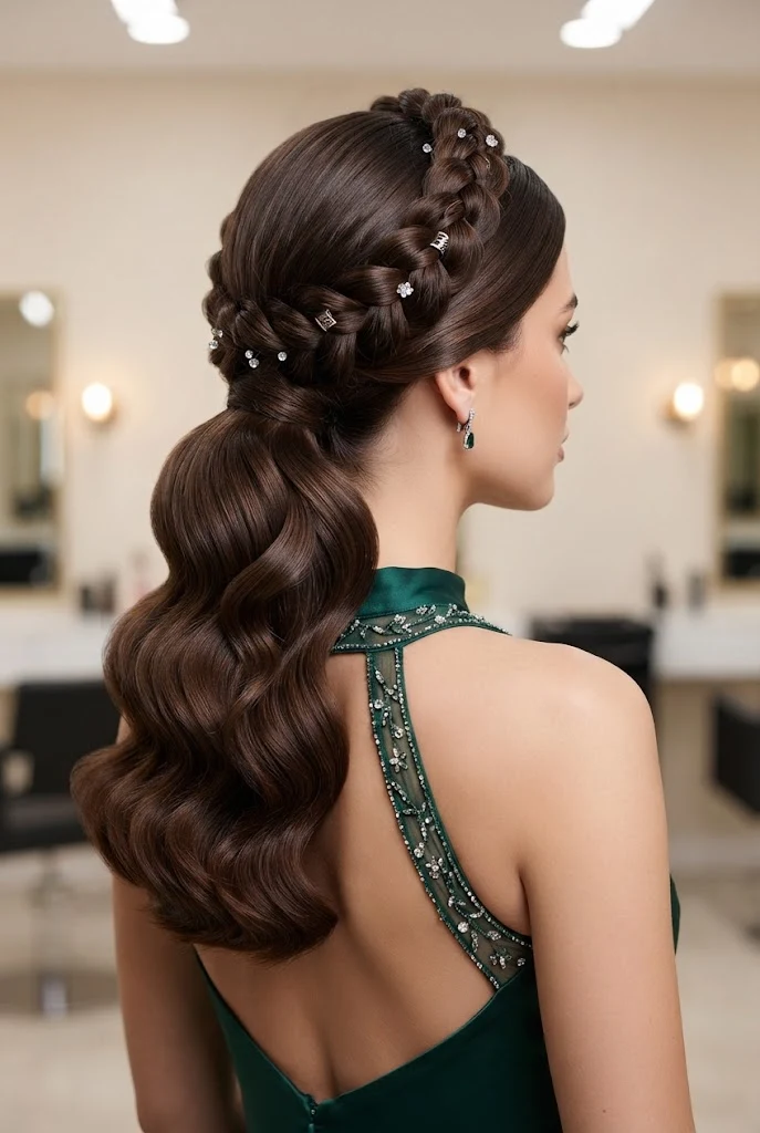 The Crown Braid Crown-Fusion — peinados con cabello suelto elegantes style outfit