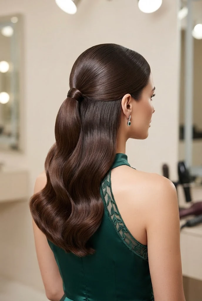 Pearl-Studded Cascade — peinados con cabello suelto elegantes style outfit