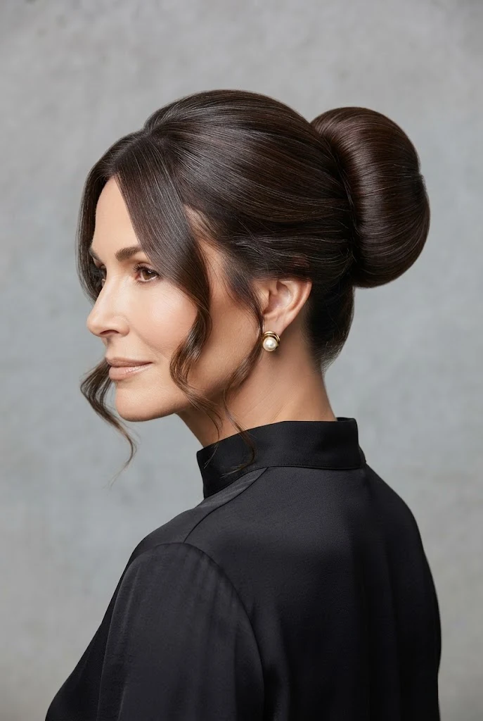 The Classic French Donut Chignon — peinados con donas elegantes style outfit