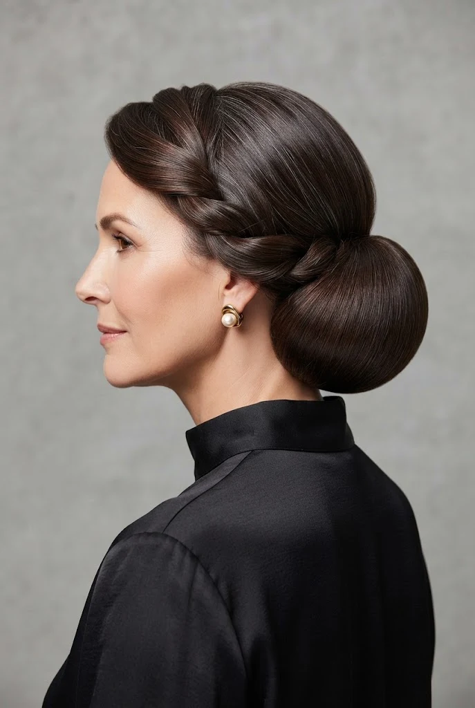 The Twisted Side-Lock Donut Bun — peinados con donas elegantes style outfit