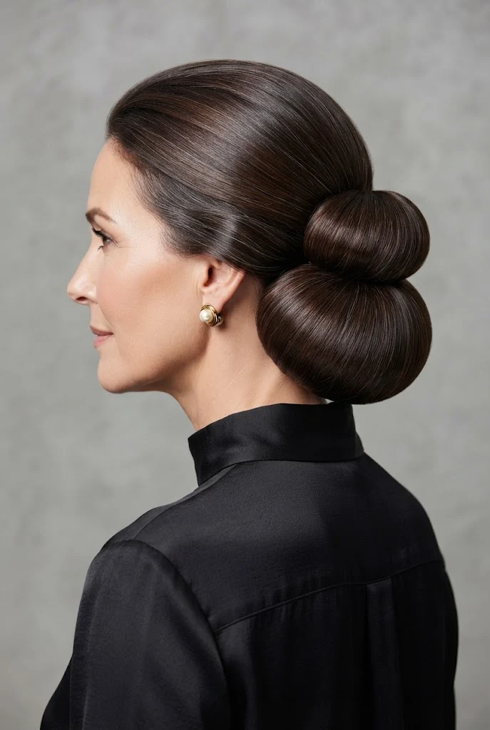 The Double-Layered Stacked Donut — peinados con donas elegantes style outfit