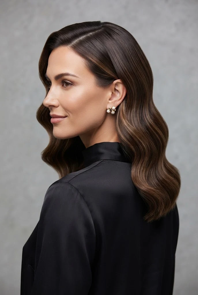 The Classic Hollywood Waves — peinados con el pelo suelto elegantes style outfit