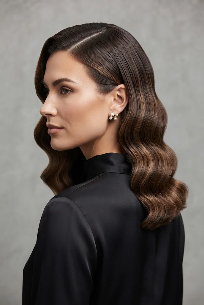 The Deep Side-Parted Old Hollywood Curls — peinados con el pelo suelto elegantes style outfit