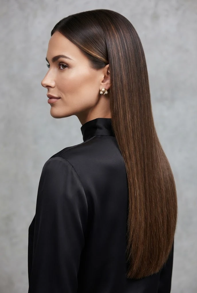 The Ultra-Long Sleek Straight Tresses — peinados con el pelo suelto elegantes style outfit