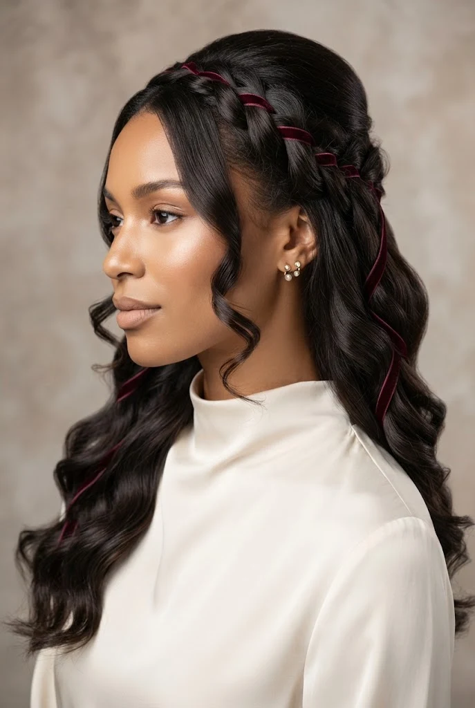 The Cascading Waterfall Ribbon Waves — peinados con ondas elegantes style outfit