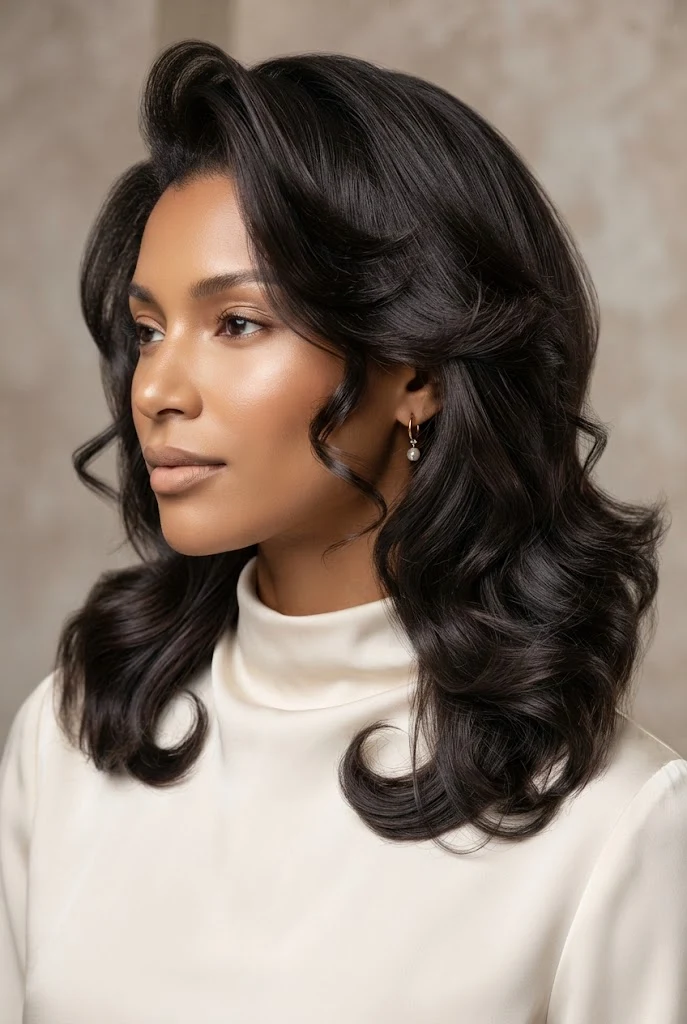 The Bouncy Blowout Layered Waves — peinados con ondas elegantes style outfit